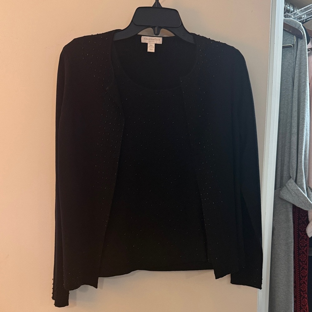 Charter club Elegant Black Knit Set